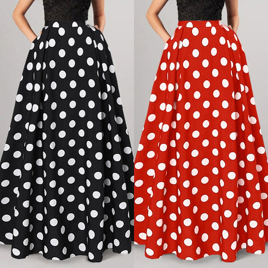 Women's Skirt Retro Dots Large Swing Dress