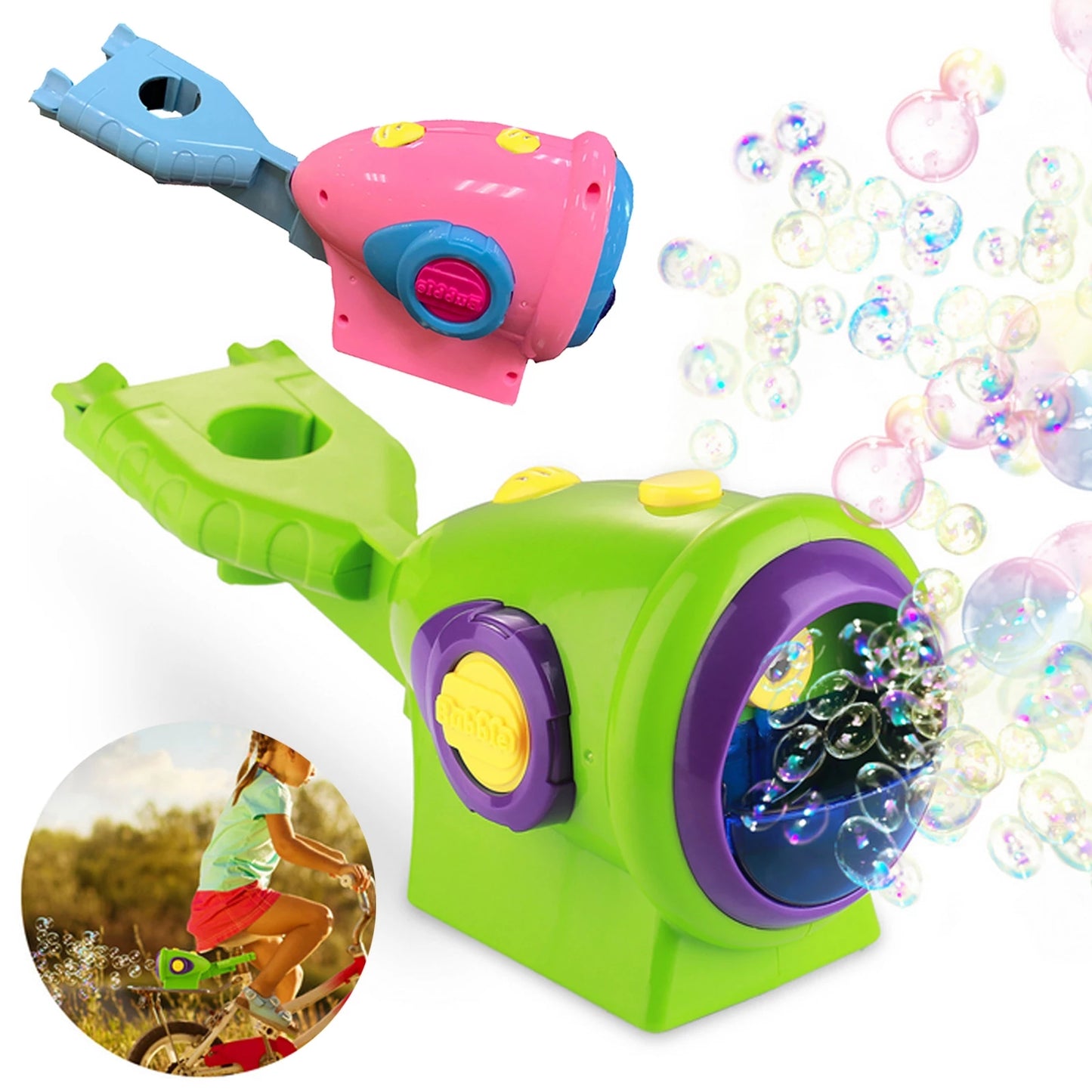 Bike Bubble Machine Automatic Bubble Machine Gun Soap Glow Bubble Blower Outdoor Kids Child Brinquedos Toy For Kids