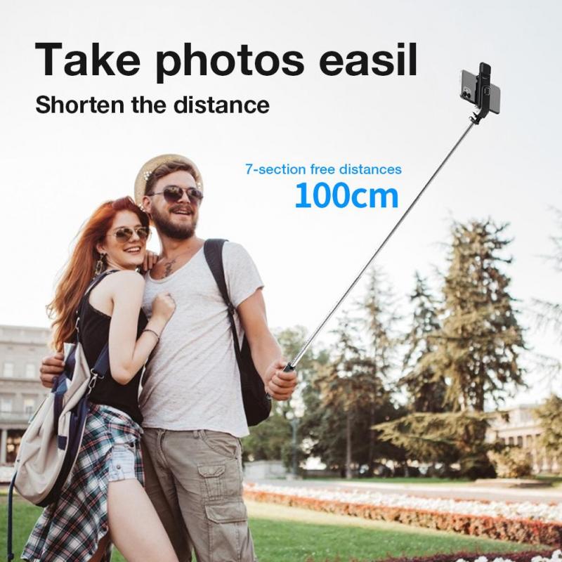 Compatible with Apple, Bluetooth Selfie Stick Mobile Remote Control Tripod